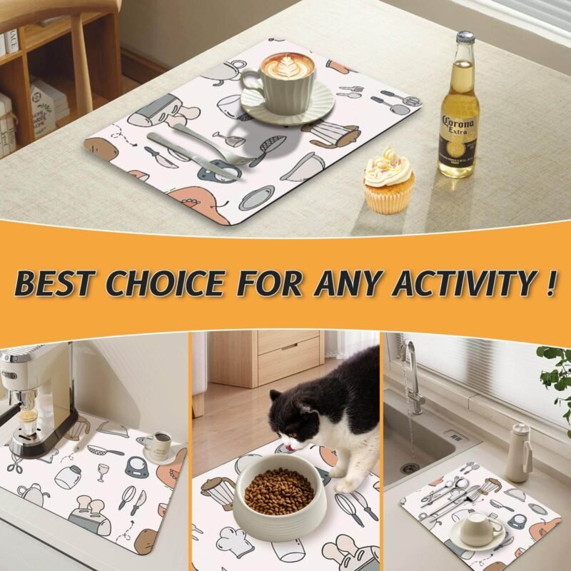 Super Absorbent Coffee Mat - Keep Your Coffee Station Clean and Stylish